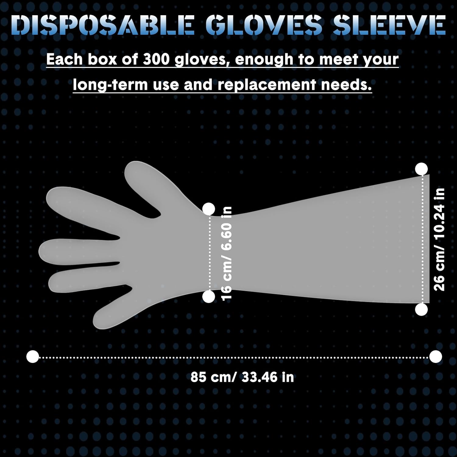 300/100 Pcs Veterinary Dressing Gutting Gloves 1.6 Mil Thickness Long Shoulder Length Disposable Gloves Hunting Field Gloves