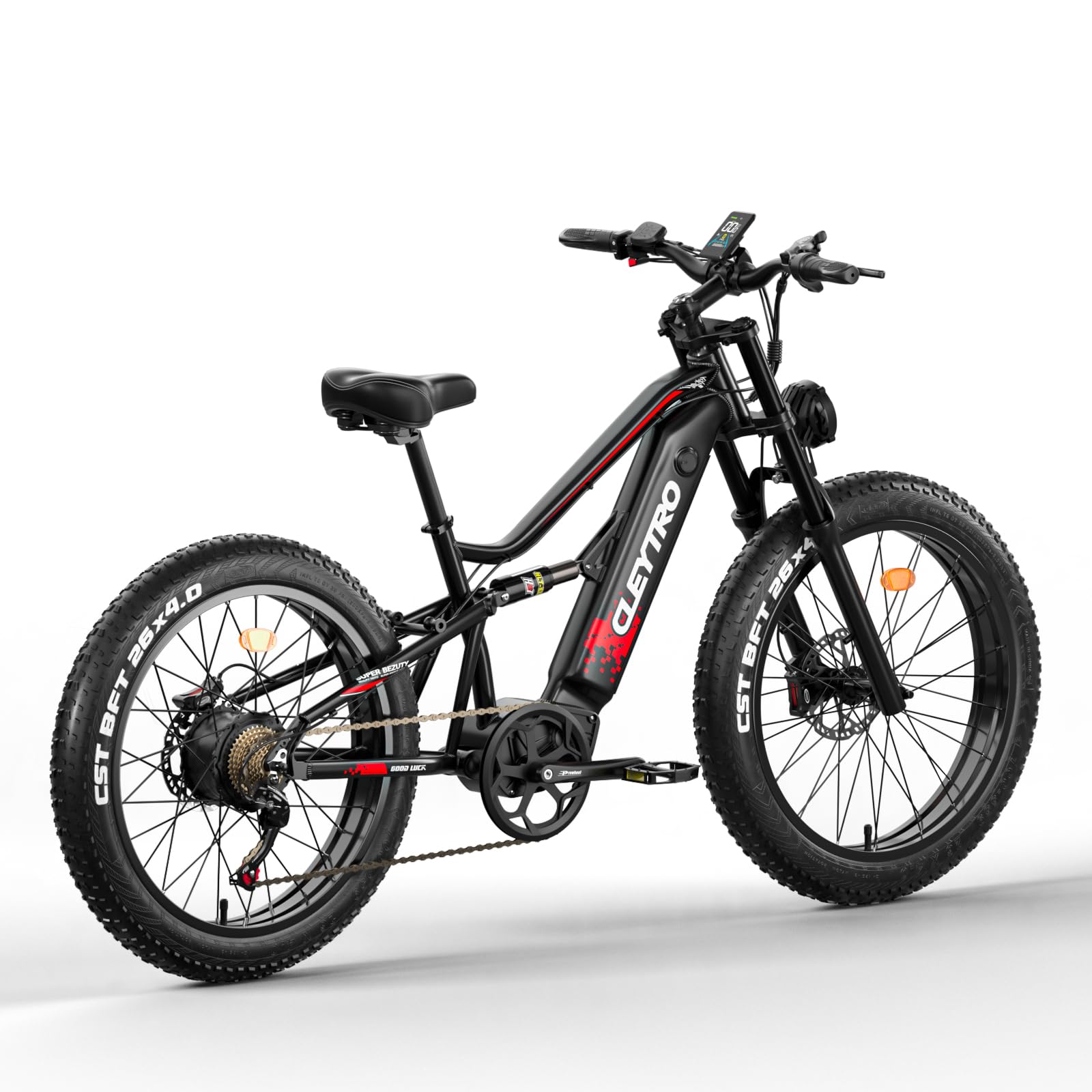 tifgalop Bici elettrica per Adulti, Bici elettrica Fuoristrada da 26 Pollici, Doppi Ammortizzatori, 7 velocità, Batteria al Litio 48V 18Ah, Autonomia di Crociera Fino a 45-90 Km