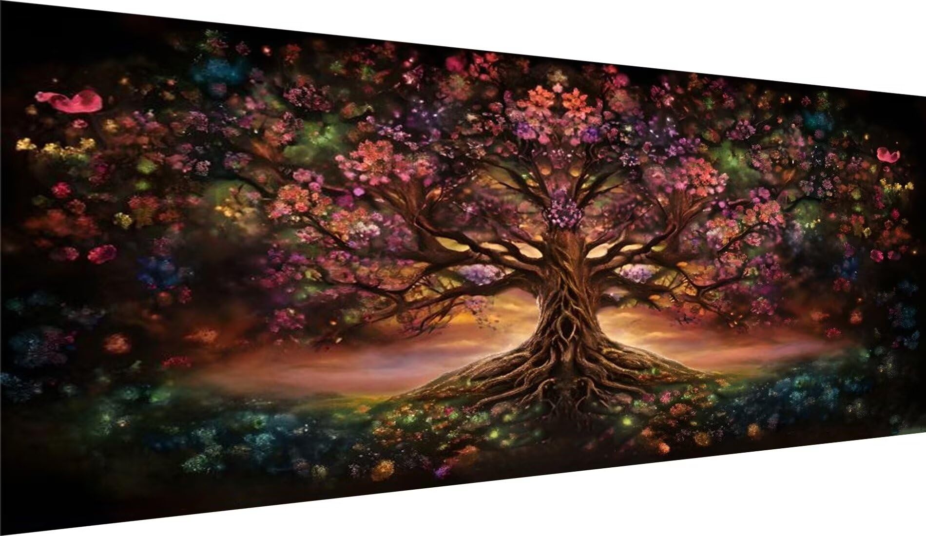 5D Diamond Painting Set 'Blume Distel' – 50x100 Cm, Volles Rundstrass-Set – Bastelset Für Erwachsene Zur Wanddekoration