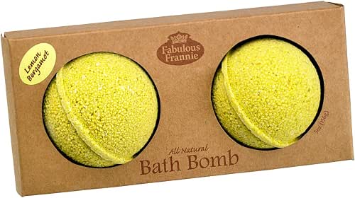 Fabulous Frannie Lemon Bergamot Natural, Handmade Bath Bomb Set, Rich