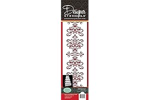 Designer Stencils Lace Set 4 Cake Stencil, Beige/semi-transparent