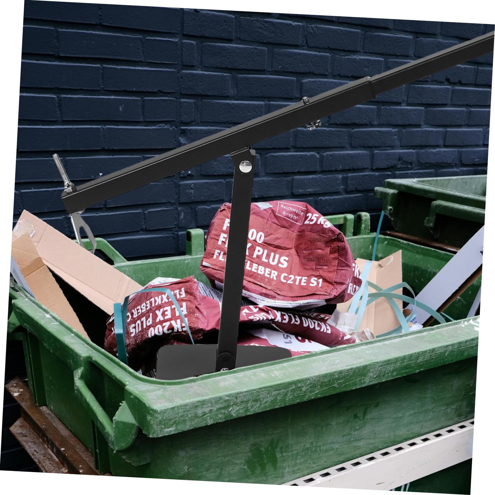 Compactadora de Basura Comercial Manual de Hierro Negro | Alta Eficiencia de Compresión, Reduce el Volumen de Residuos, para Restaurantes y Comida Rápida