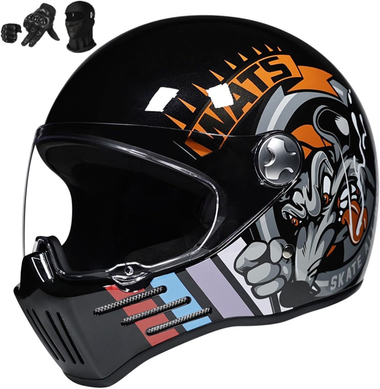 Casco moto integrale Casco moto integrale vintage Casco moto scooter Retro Classic Crash Racing Rally Touring Casco omologato ECE E,M55-56CM