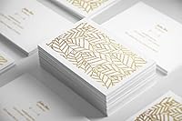 Vista 18 de Tarjetas de visita personalizadas de primera calidad, 250 tarjetas de diseño elegante y brillante papel metálico de 3.5 x 2 pulgadas, diseño