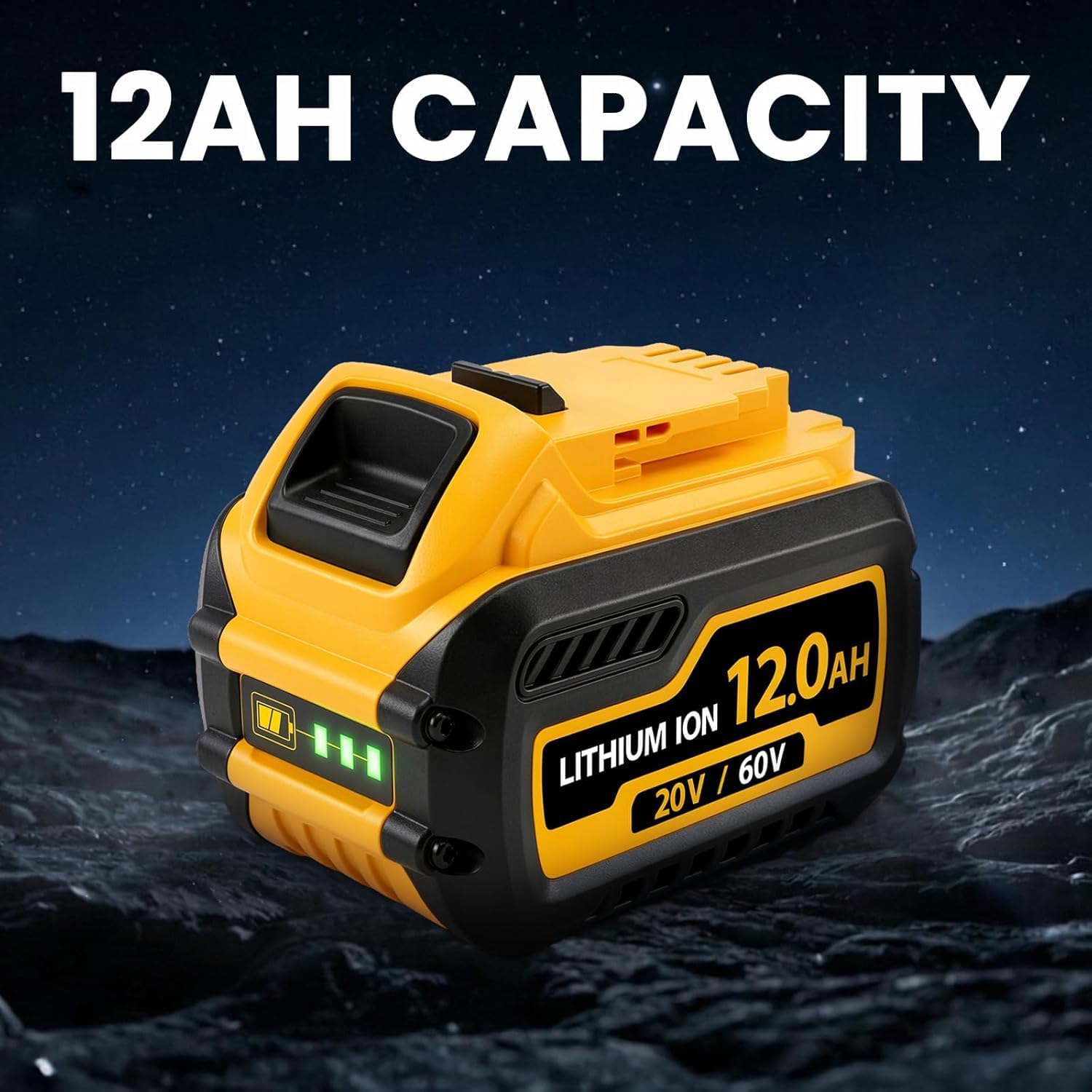 60v Battery, Cordless Tool Battery Packs (Yellow and red)