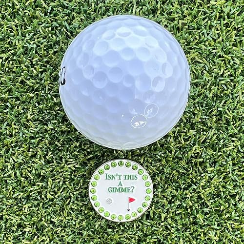 Miniatura 3 de Giggle Golf Marcador de pelota de golf brillante con clip magnético para sombrero, ¿No es esto un marcador brillante para mujeres golfistas?