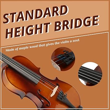 Ktaxon 1/2 Acoustic Violin Kit for Beginners | Fiddle for Students and Enthusiasts, with Case, Bow, Rosin & Manual