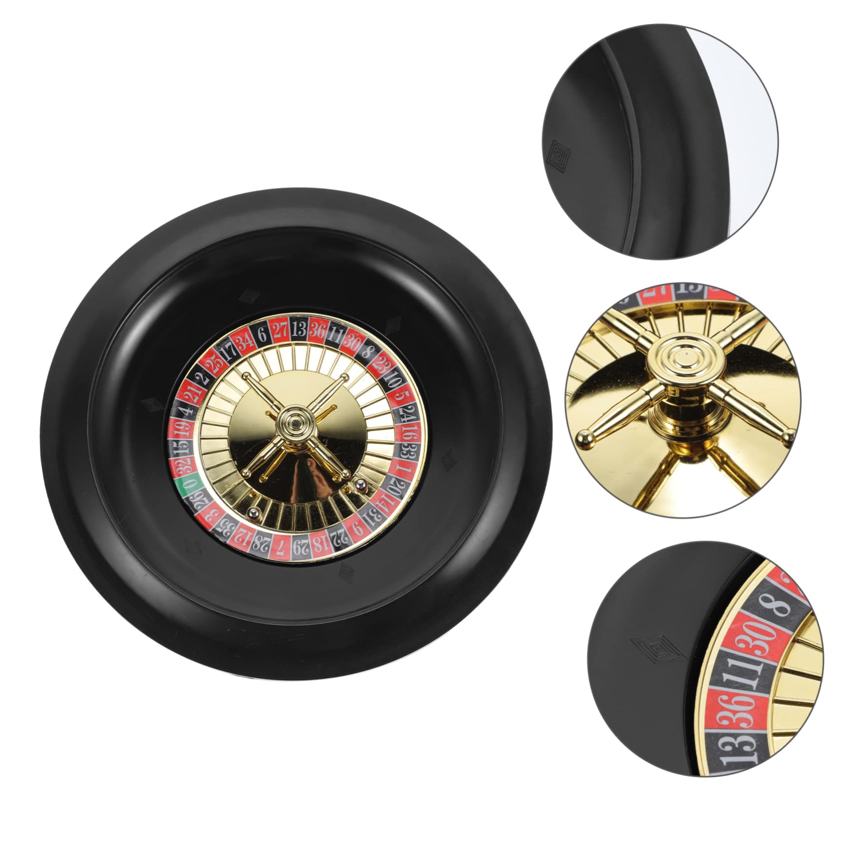 Ruota da Poker Russa Rotante per Festa 25,5X25,5X4,5Cm in Plastica, Design Unico e Pratica da Trasportare per Adulti e Bar