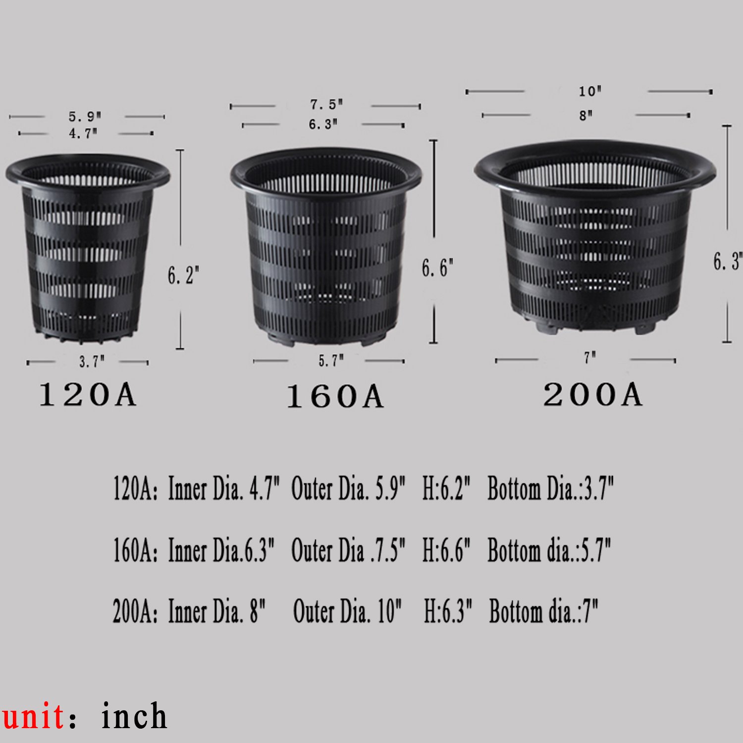 8inch Orchid Breathable Slotted White Plastic Pot, Round Plant Pot