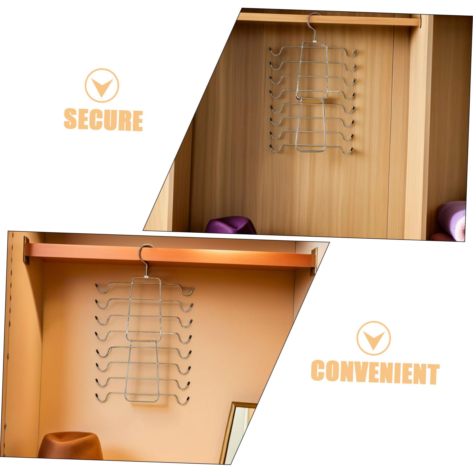 Hohopeti 4pezzi Grucce per Reggiseni Canottiere e Sciarpe Organizer Portatile e Pieghevole in Metallo Resistente Gancio Girevole Gradi per Armadi e Viaggi Salvaspazio per Lingerie da Donna