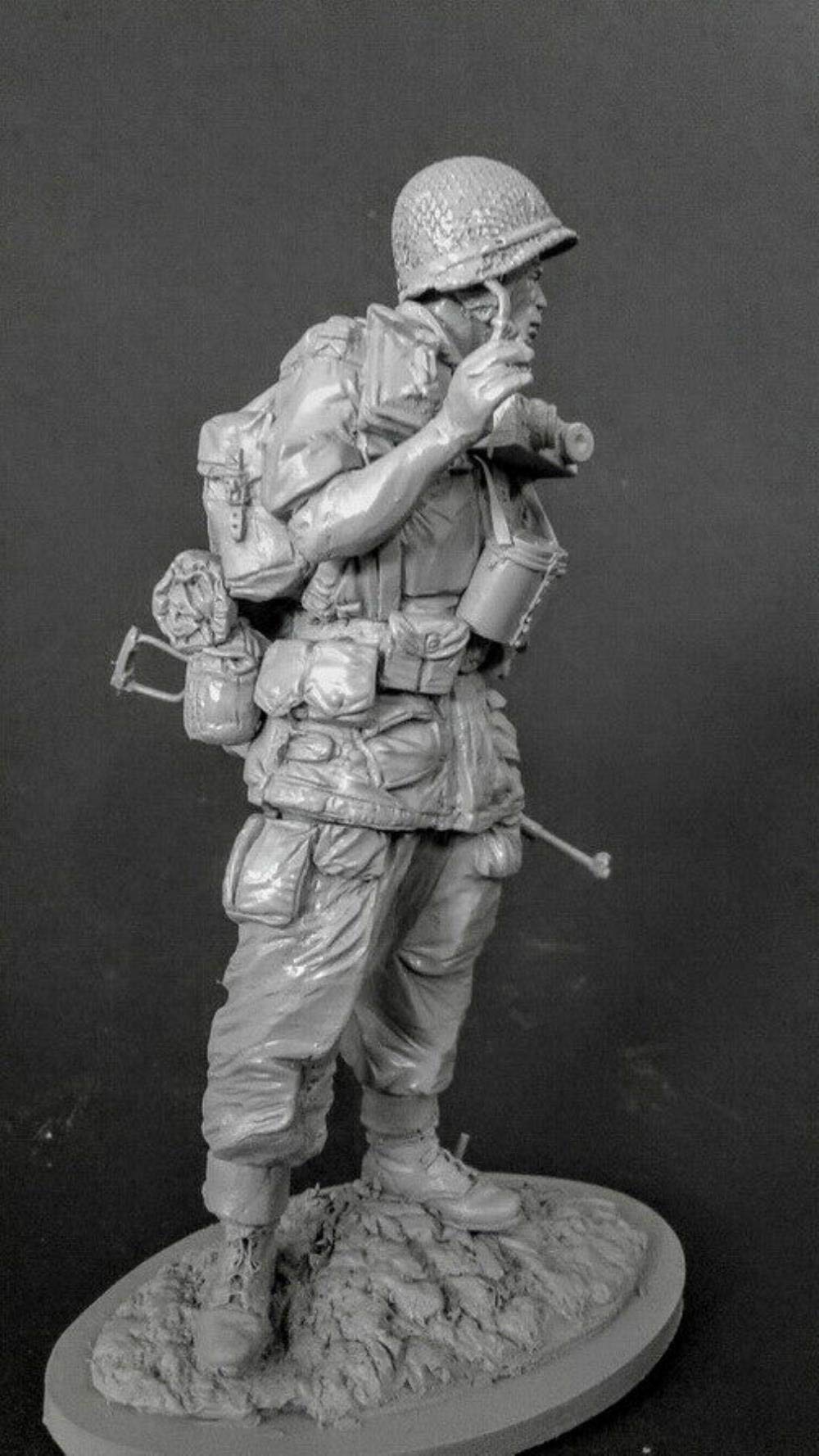 PANGCHENG 1/16 120Mm Soporte De Guerrero Antiguo con Base De Resina Kits De Modelos En Miniatura Sin Ensamblar Sin Pintar