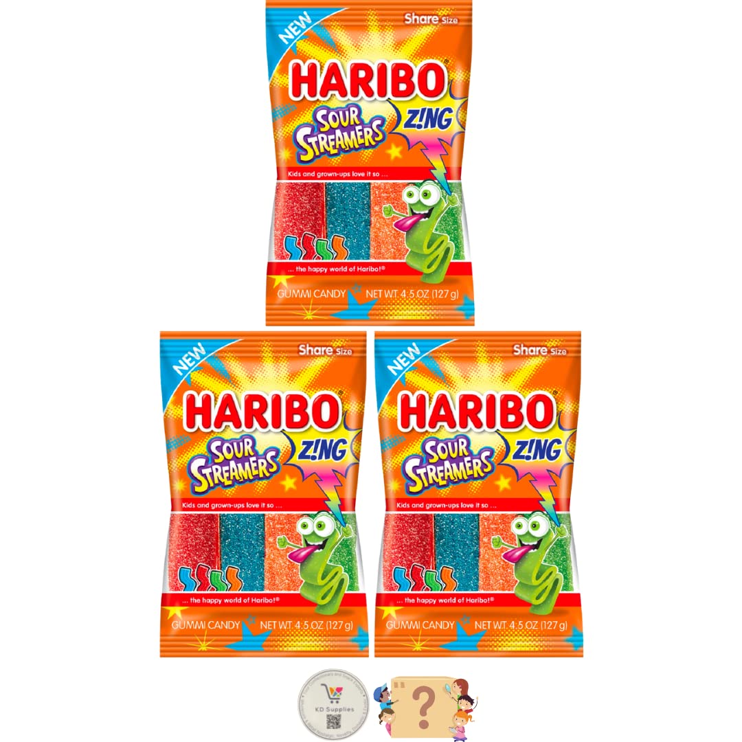 Haribo Gummi Candy Soft & Chewy Delicious Gummies, (Pack