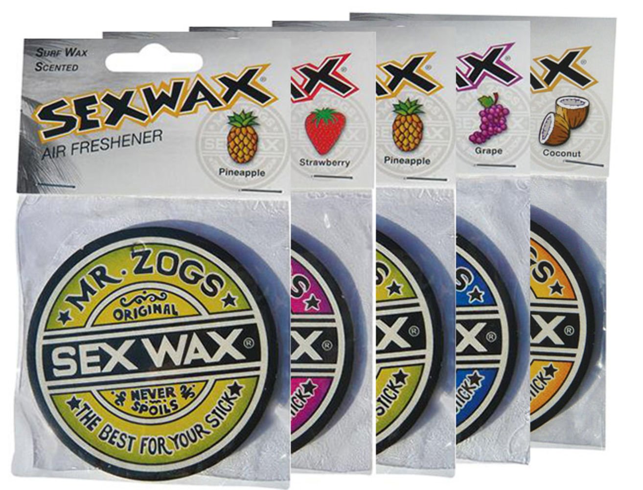 Désodorisant Sex Wax Parfum Noix De Coco - Lot De 5 - Pour Voiture, Bureau Ou Maison