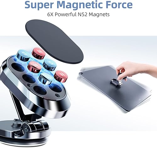 Miniatura 6 de Generic Soporte magnético para teléfono de automóvil, soporte universal para teléfono de automóvil, rotación 360, compatible con iPhone y todos los