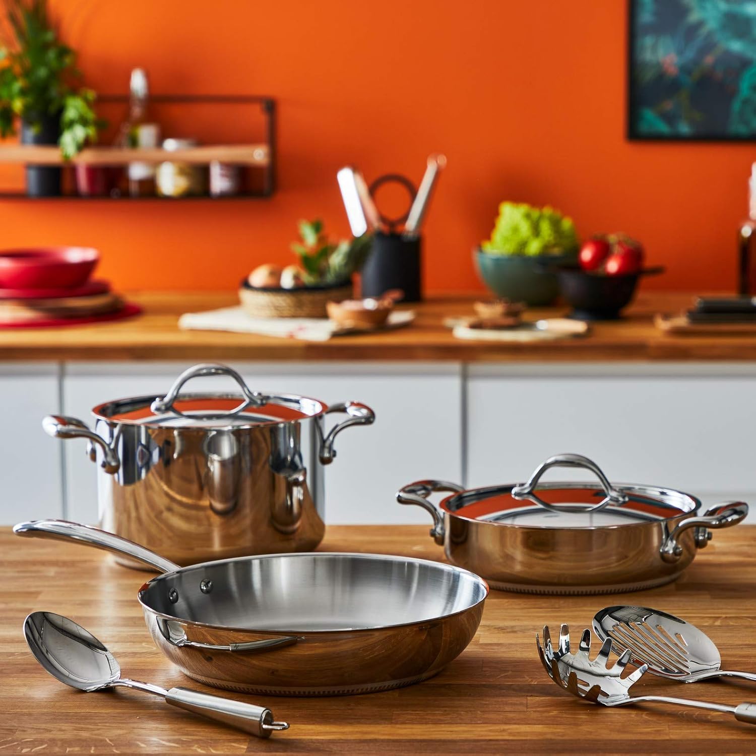 Lagostina ACCADEMIA LAGOFUSION Saucepan 16 cm (1.5 L) Stainless Steel 18/10 All Heat Sources Including Induction Robust Riveted Handle Italy 25 Years Guarantee