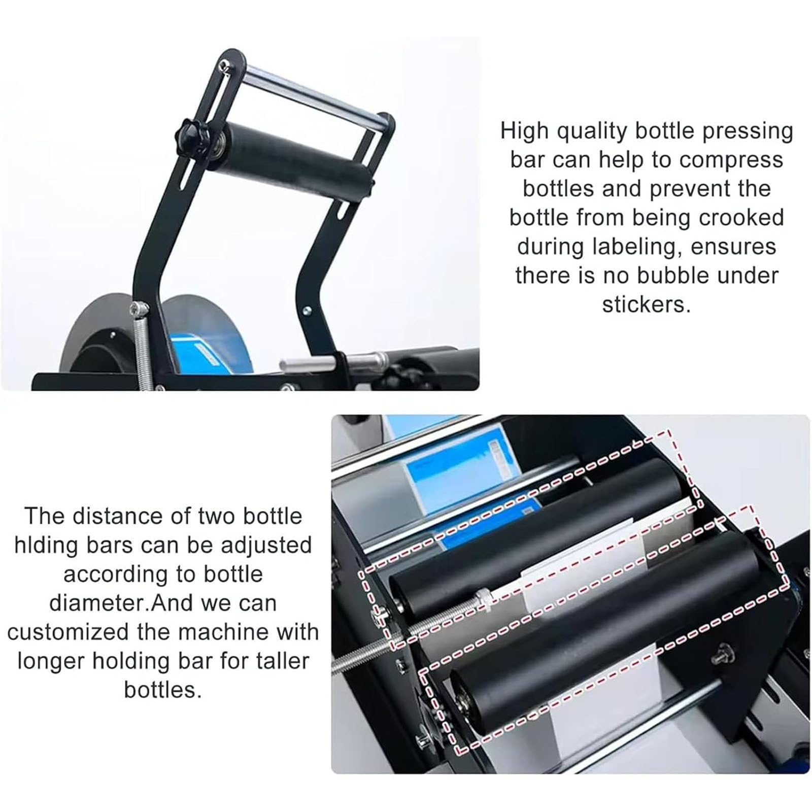 Machine À Étiquettes De Bouteille Ronde Semi-Auto Labeling