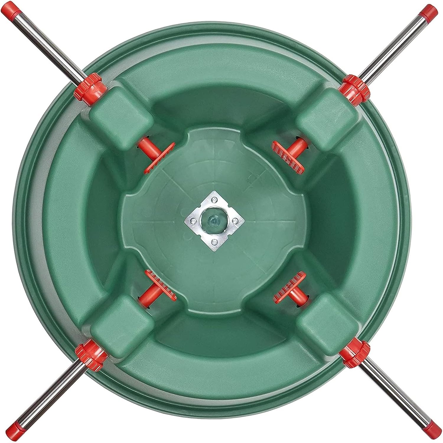 Green Wide Mouth Simple Set Live Christmas Tree Stand - Holds Trees up to 6ft