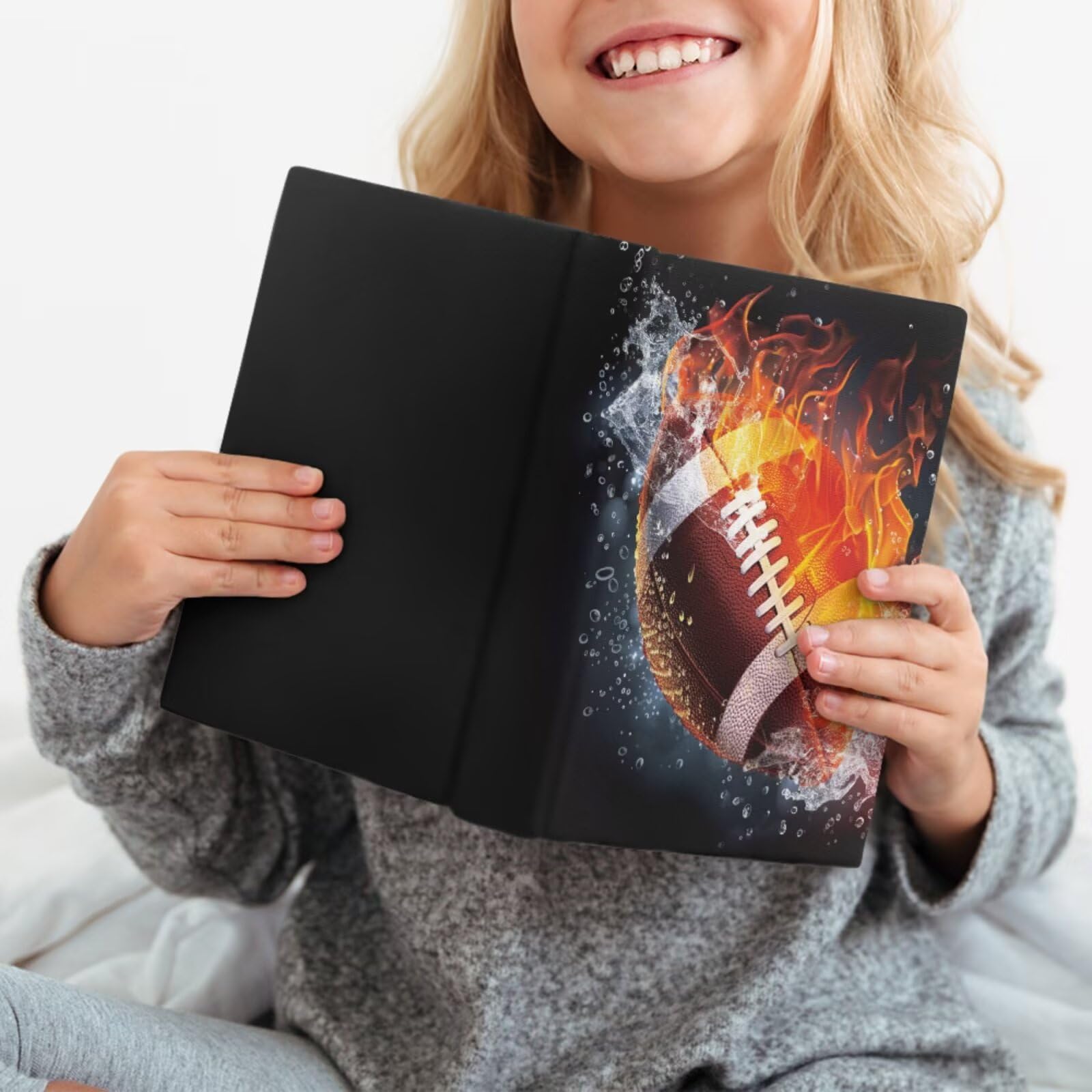 Rnyleeg Copertine per libri a tema sportivo per libri di testo, 6 pezzi, elasticizzabili, per studenti scolastici, ragazzi, riutilizzabili, protezione per libri in brossura per romanzi e quaderni