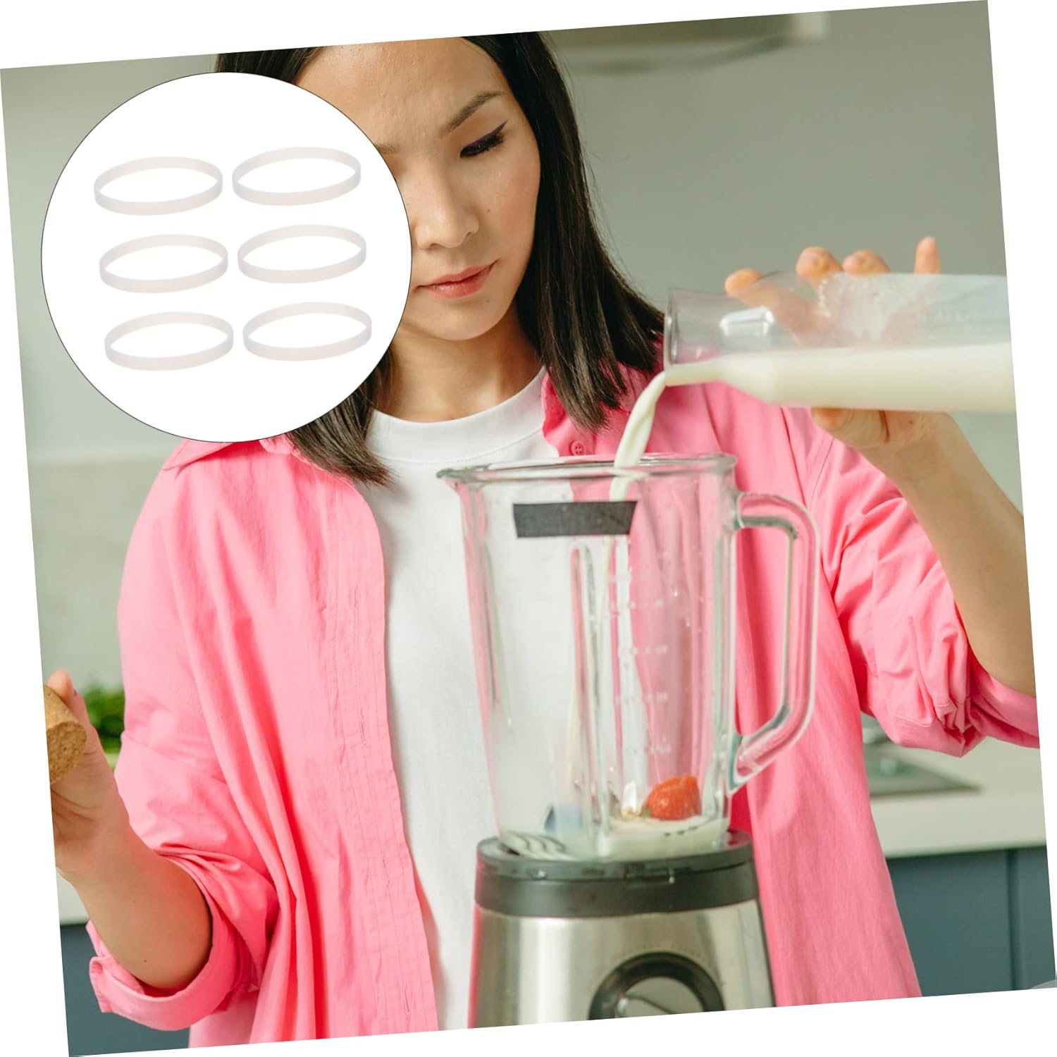 Unomor 30pcs Silicone Sealing Juicer Replacement High-Temperature Resistant Gaskets for Efficient Juicing and Easy Installation