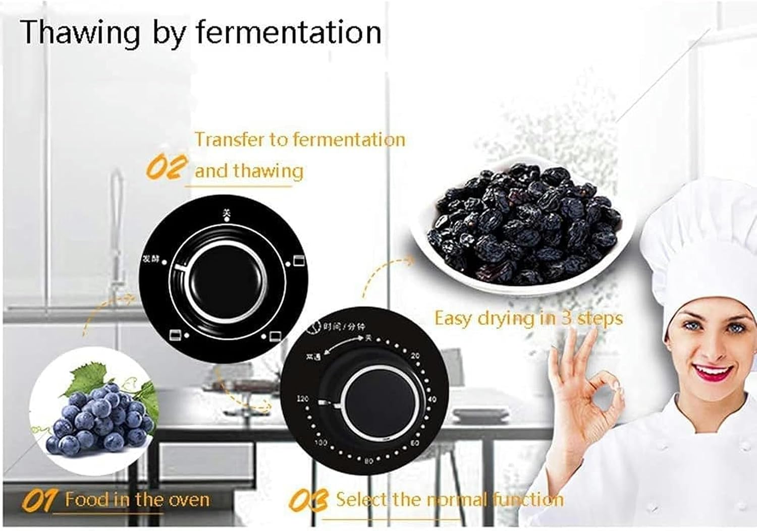 Mini 30 L Oven Adjustable From 0 To 250 ℃ And 120 -Minute Timer Of 1500 W For The Home, Three -Layer Grill, Fully Automatic Fork, Baked Moon, Pizza Cake