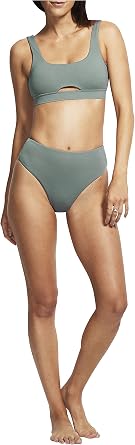 Seafolly Womens Bikini Top Tank Bra Bikini Top Swimsuit With Keyhole Detail