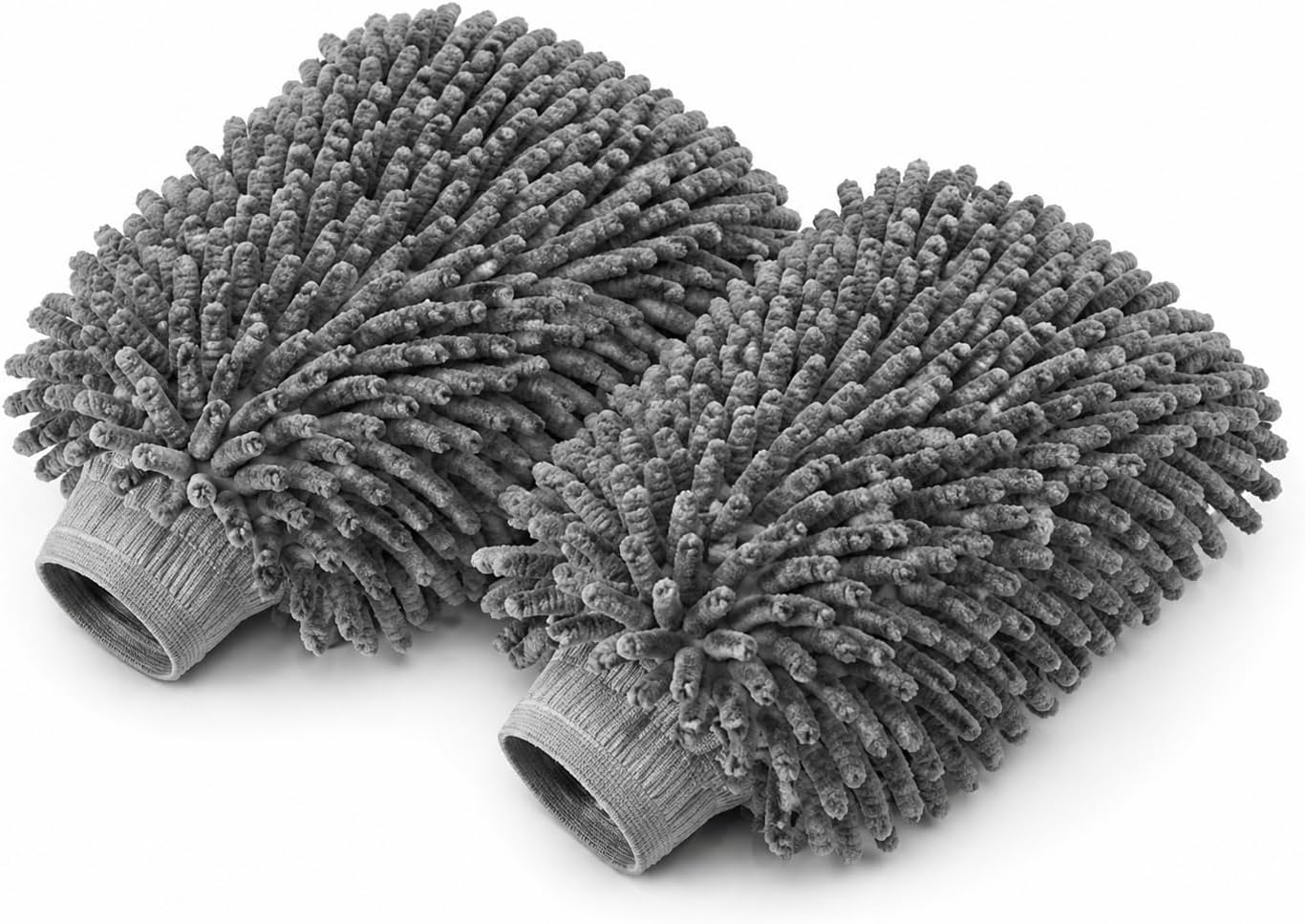 Kit 2 Luvas de Microfibra Limpeza Multiuso Macia Para Poeira Lavagem de Carros Limpa Vidros Móveis e Janelas Lava Rodas Alta Concentração de Espuma