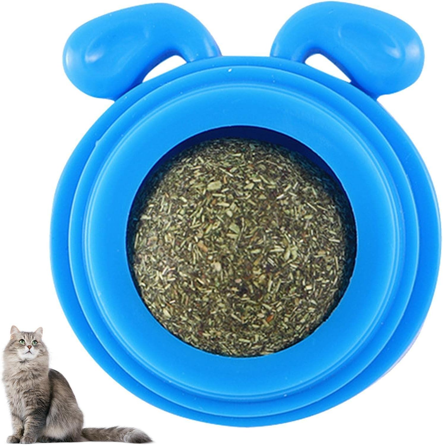 猫のニップのおもちゃ 猫のなめるための回転式の信頼できる子猫の壁のボールのおもちゃ 猫用の交換可能な子猫の噛むおもちゃ 子猫用の貼り付け可能な歯のクリーニングおもちゃ 子猫用の猫の壁のおやつ Aferzov 13周年記念イベントが