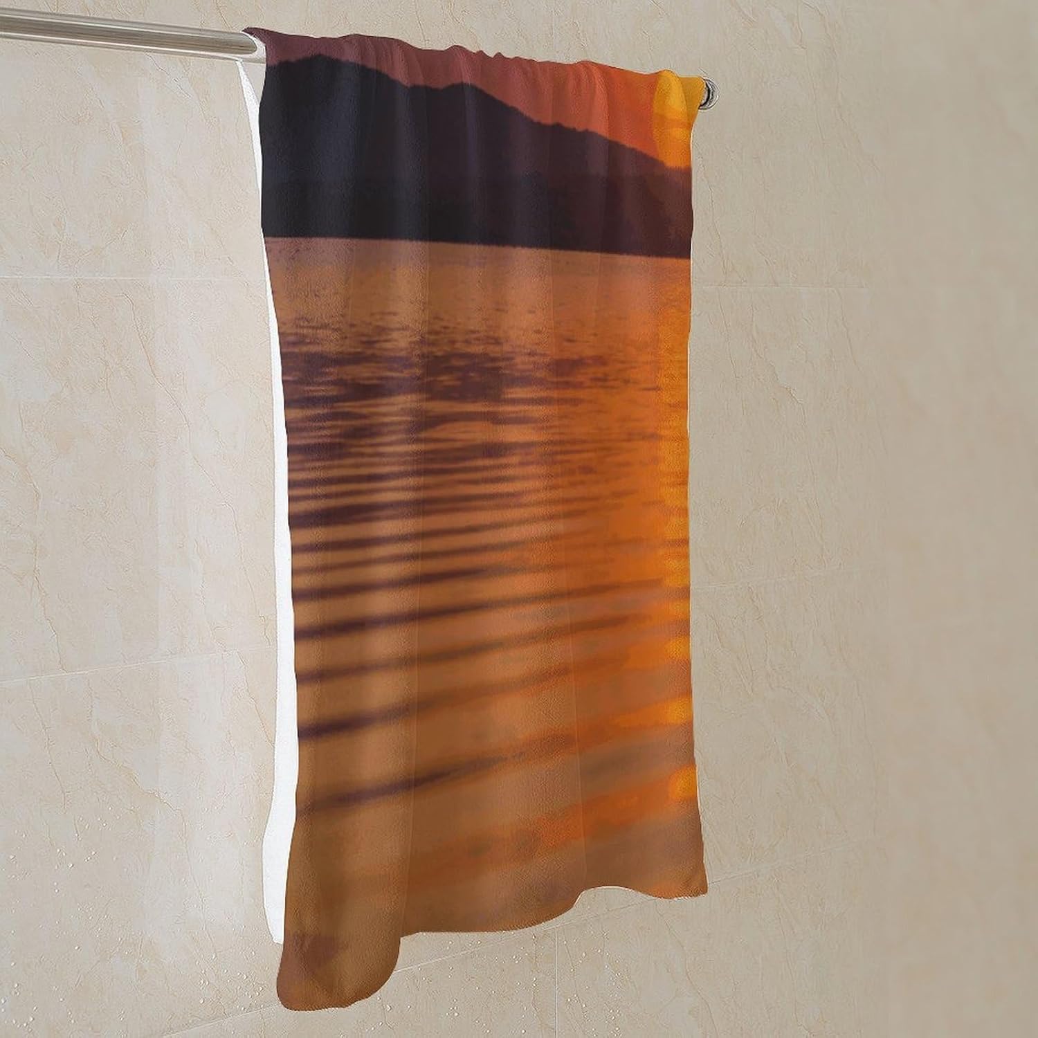 Sunrise Bath Towel, Highly Absorbent & Quick Drying Beach Towel, Compact & Lightweight Pool Towel for Bathroom, Beach, Pool, Gym, Spa, and Hotel Use