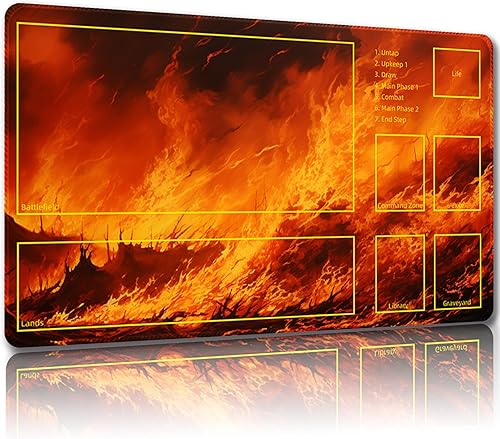 MTG - Tapete de juego con bolsas de almacenamiento gratis, tapete de juego MTG de 24 x 14 pulgadas, TCG y tapete de juego de mesa para tarjetas,