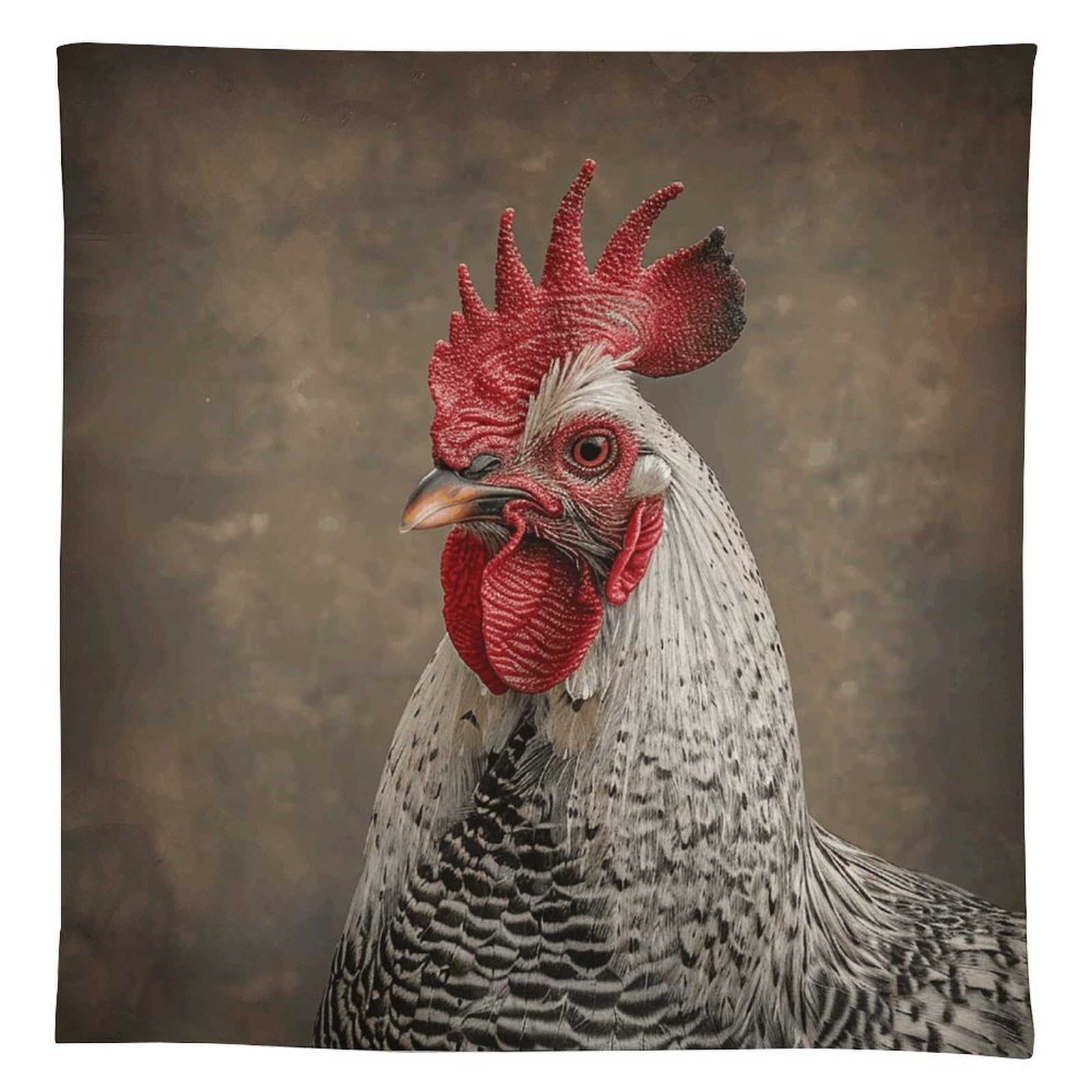 Nappe de table décorative plumes de coq blanches pour repas chaleureux en famille