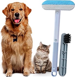 Okköbi Pet Hair Removal Tool, Reusable Pet Hair Remover for Furniture, Couch, Carpet & Bedding, 17.3" Handle, Wide 7.3" He... Price In India