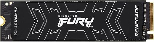 Kingston FURY Renegade 500GB PCIe Gen 4.0 NVMe M.2 Internal Gaming SSD | Up to 7300 MB/s | TLC NAND | SFYRS/500G, Black