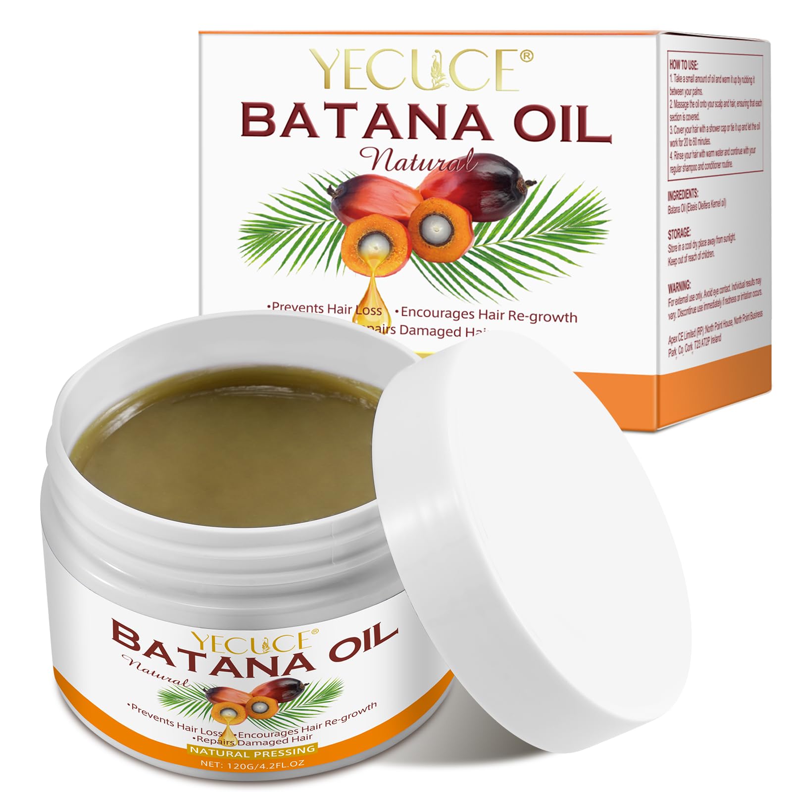 Raw Batana Oil for Hair Growth,100% Natural Batana Oil from Honduras, Prevent Hair Loss