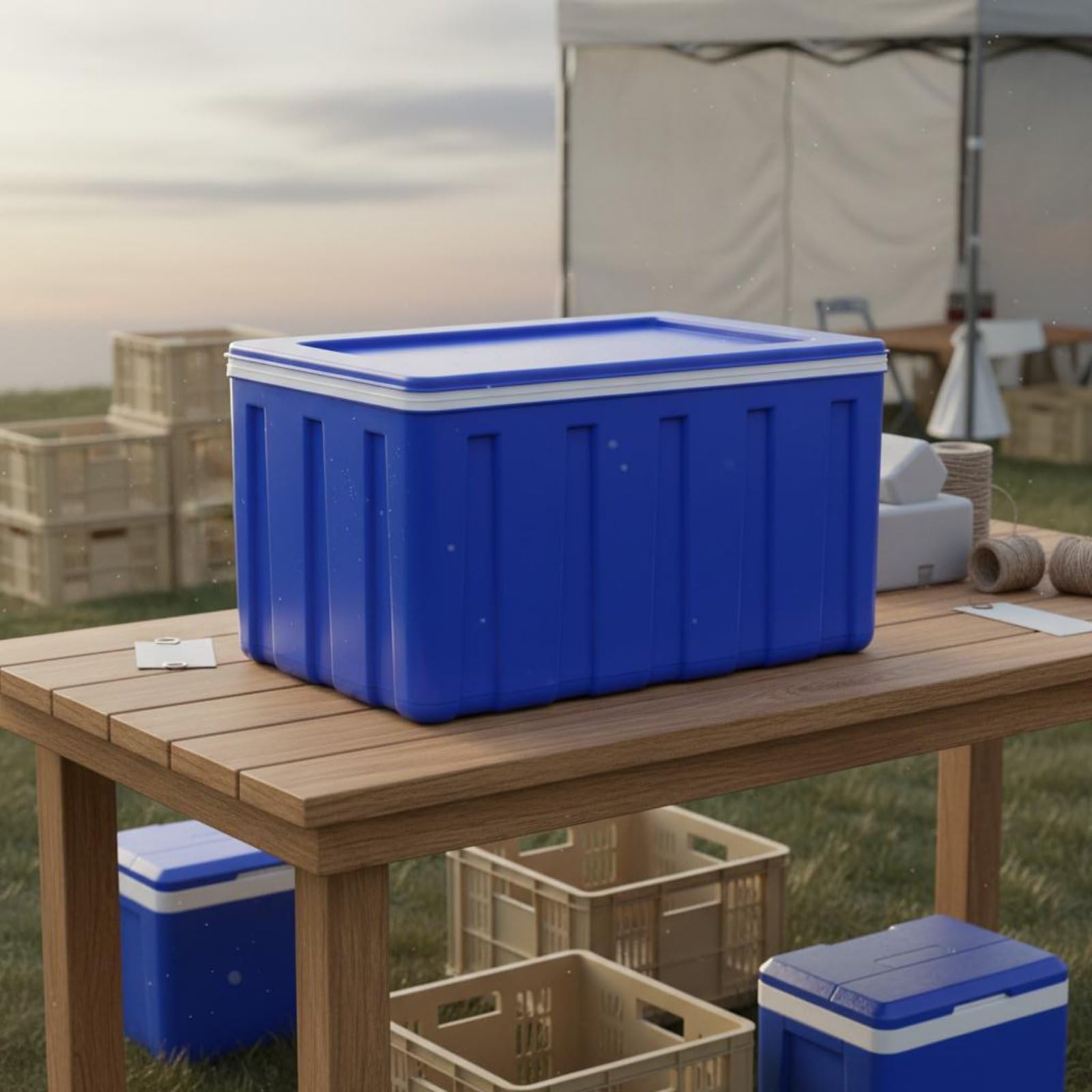 Almencla Contenitore Termico Isolato Portatile con Termico a Strati per Protezione di Alimenti E Bibite Costruito in Materiale PP