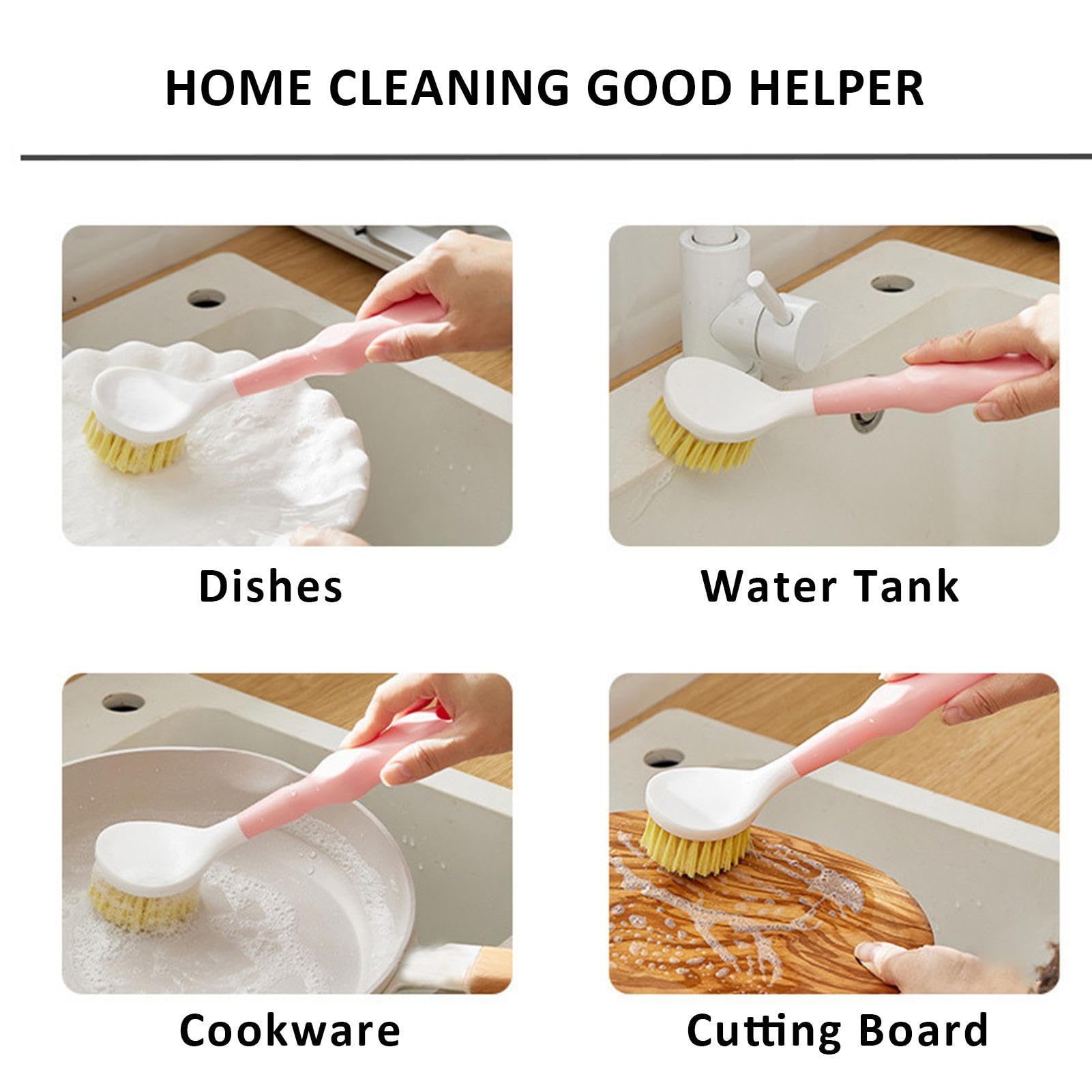 Set 6 Spazzole A Gomito Con Manico Lungo - Per Pentole, Lavelli E Angoli Difficili - Foto 6