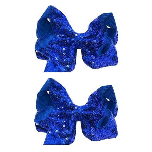 Miniatura 8 de 4 pinzas grandes para el cabello para niñas de 5.5 pulgadas, hechos a mano, cinta brillante con purpurina, pinzas de cocodrilo, accesorios para el