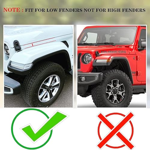 Miniatura 2 de Juego de extensiones de guardabarros compatibles con modelos Jeep Gladiator JT 2020-2023 (no compatible con Mojave Rubicon)