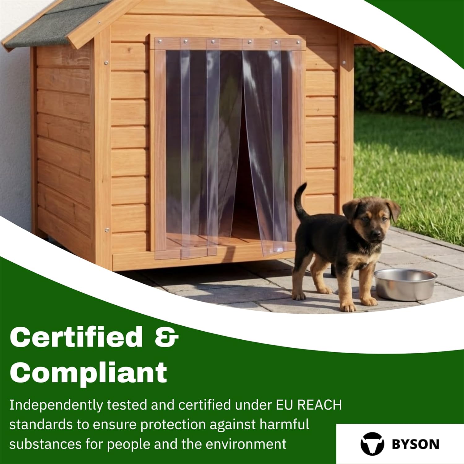 Byson Vinyl Strip 200 mm Wide x 8 Feet Long, 2mm Thick Clear Vinyl Curtain Plastic Pet Door/Flaps PVC Replacement Strips for Walk in Freezer/Cold Room