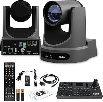 PTZOptics Move SE PTZ Camera with 20x Optical Zoom SuperJoy PTZ Camera Controller
