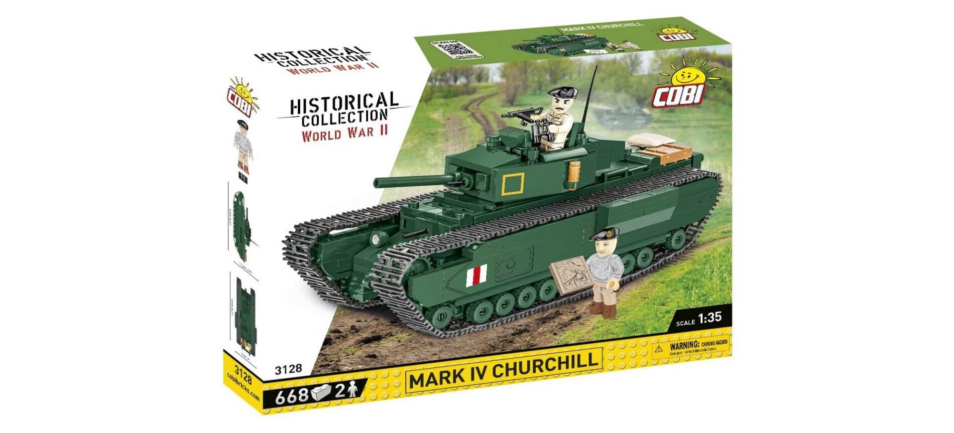 COBI MARK IV CHURCHILL, 8.3" x 4" x 4.5", Green