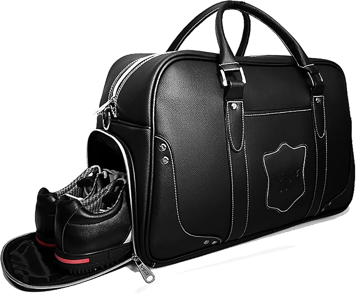 Golf Duffle Bags,Golf DoubleDeck Clothing Bag with BuiltIn Shoe Bag Genuine Leather Water