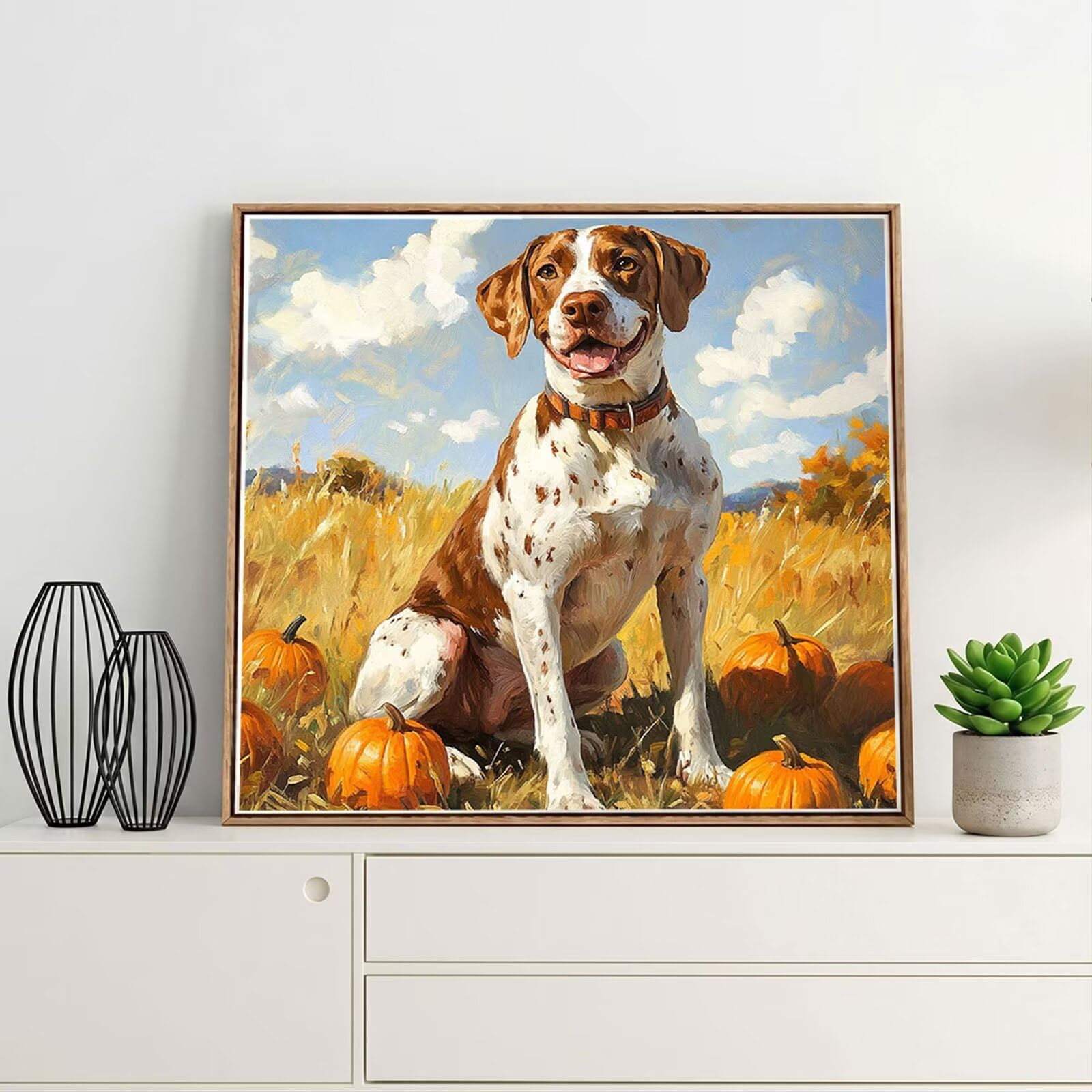 Diamond Painting Adulti, Cane Diamond Painting Kit Completo, 5D Pittura Diamante Bambini Attività Manuale Creativa e Idea Regalo, Diamantini Crystal Art Tela Fai Da Te Kit 80x80cm Paesaggio FX#449
