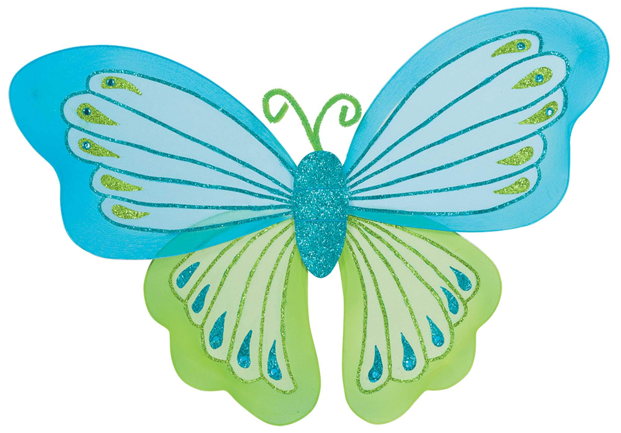 Grand papillon en nylon multicolore pour décoration de salle de mariage champêtre