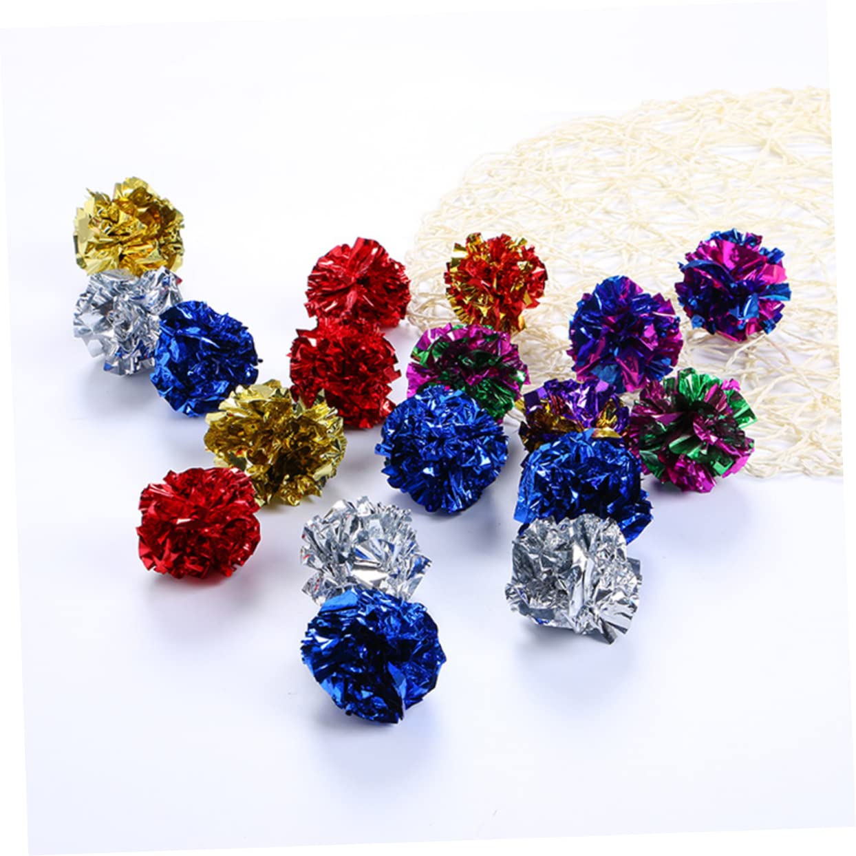 Abaodam Boules Froissées Stimule Les Instincts Naturels Lot de 10 en Papier Coloré pour Chat Jouets Interactifs Couleur Aléatoire pour Chatons pour Exercice et Détente