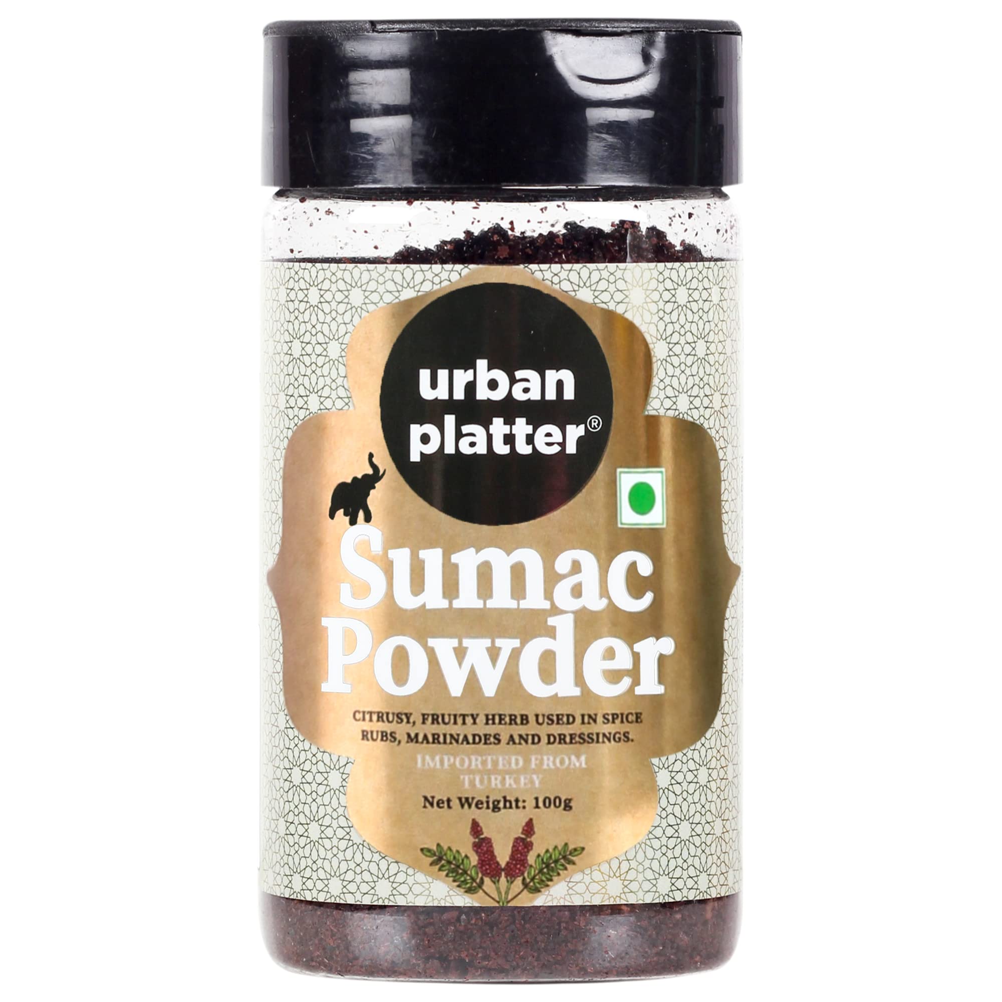 Sumac Powder Shaker Jar , 100 Gm (3.53 OZ) [All Natural Premium Quality Fruity]