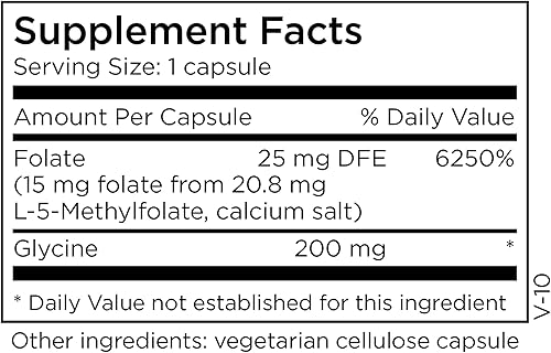 Miniatura 2 de MethylPro 15 mg de L-metilfolato 90 cápsulas folato de metilo activo de fuerza profesional suplemento de 5-MTHF para el estado de ánimo metilación
