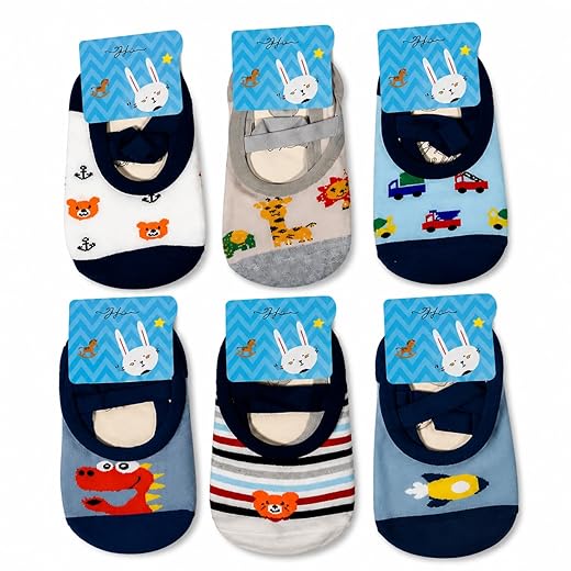Kit 4 Pares Meia Sapatilha Antiderrapante Menino e Menina - Infantil