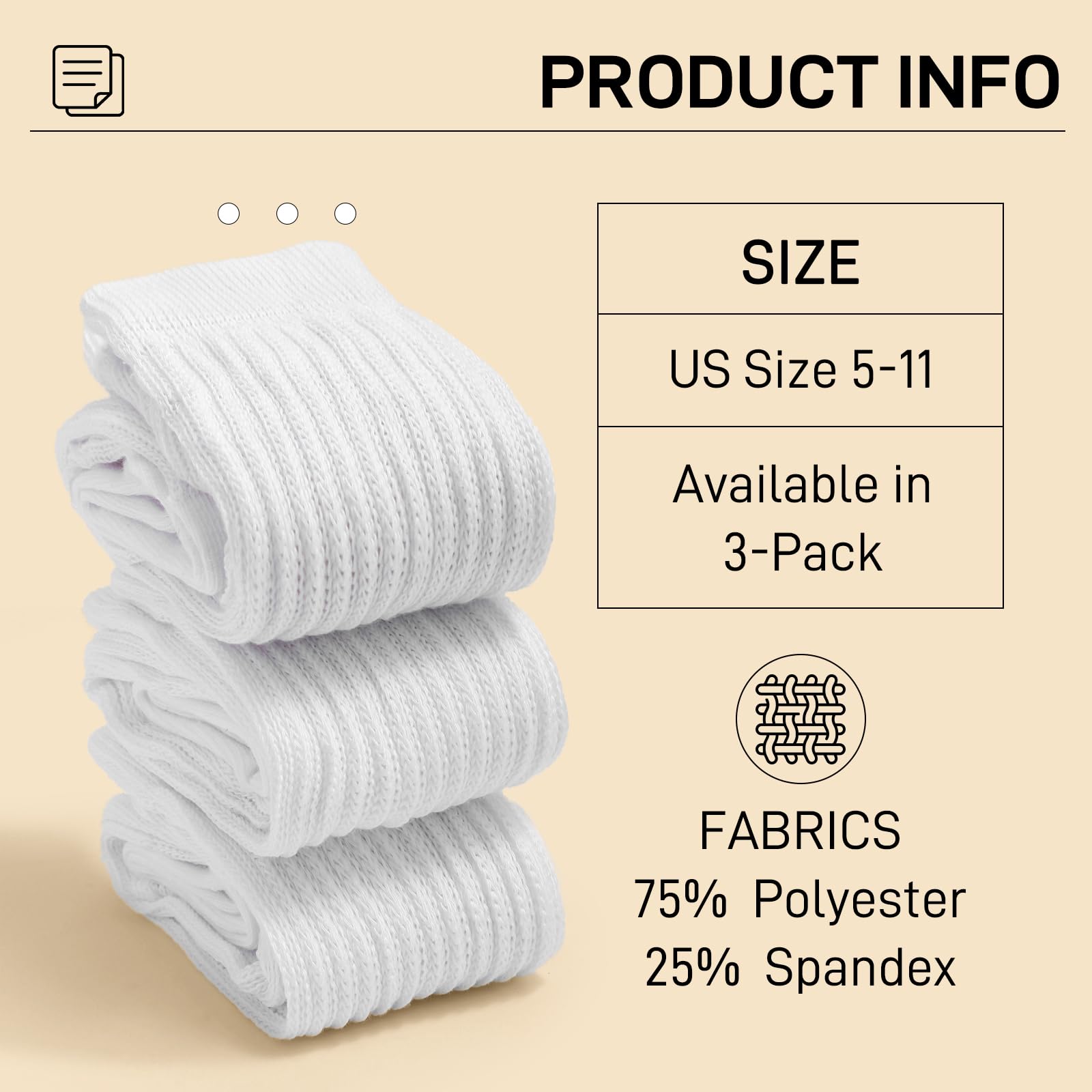 todaysunny Slouch Socks for Woman - 3 Pack Soft, Warm & Thick Knit Long Socks for High Boots