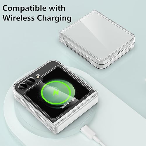 Miniatura 6 de Para Samsung Galaxy Z Flip 5 Caso, Fundas protectoras delgadas transparentes para teléfono, funda transparente a prueba de golpes para Z Flip5