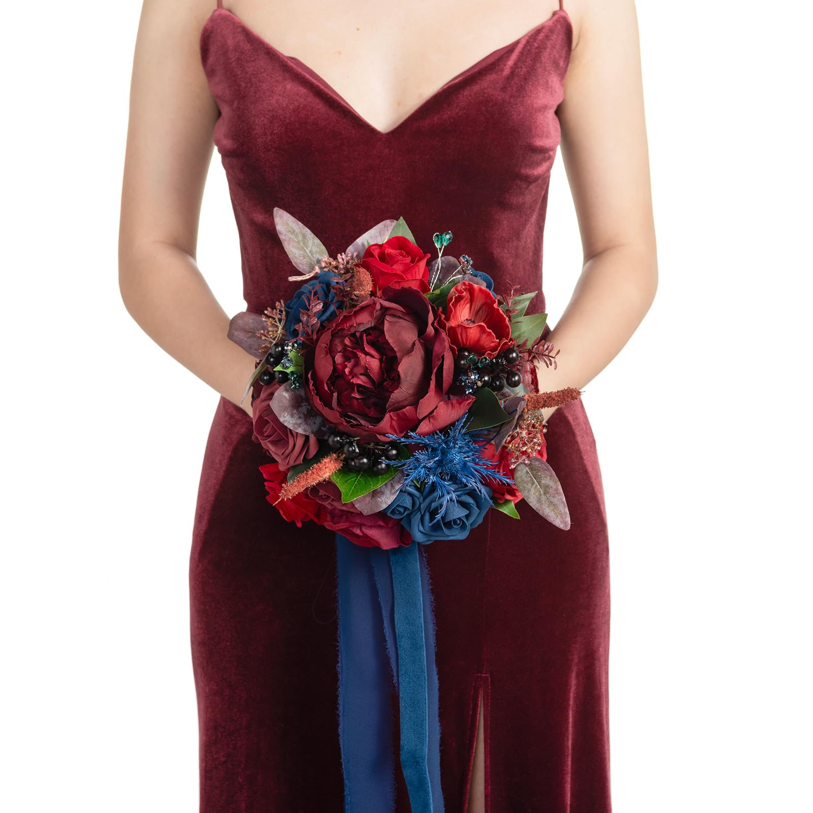 navy bridesmaid dress with burgundy flowers navy and burgundy bridesmaid dresses